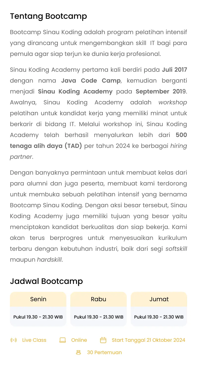 Tentang Bootcamp
